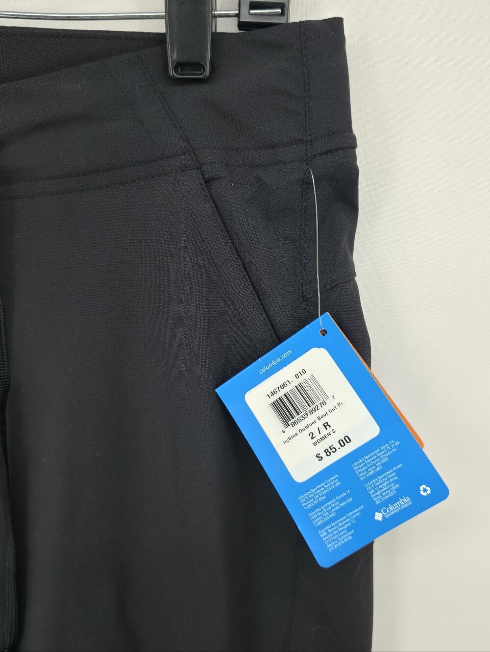 NWT Columbia Black Performance Bootcut Pants Drawstring Stretch Size 2 - Picture 6 of 15